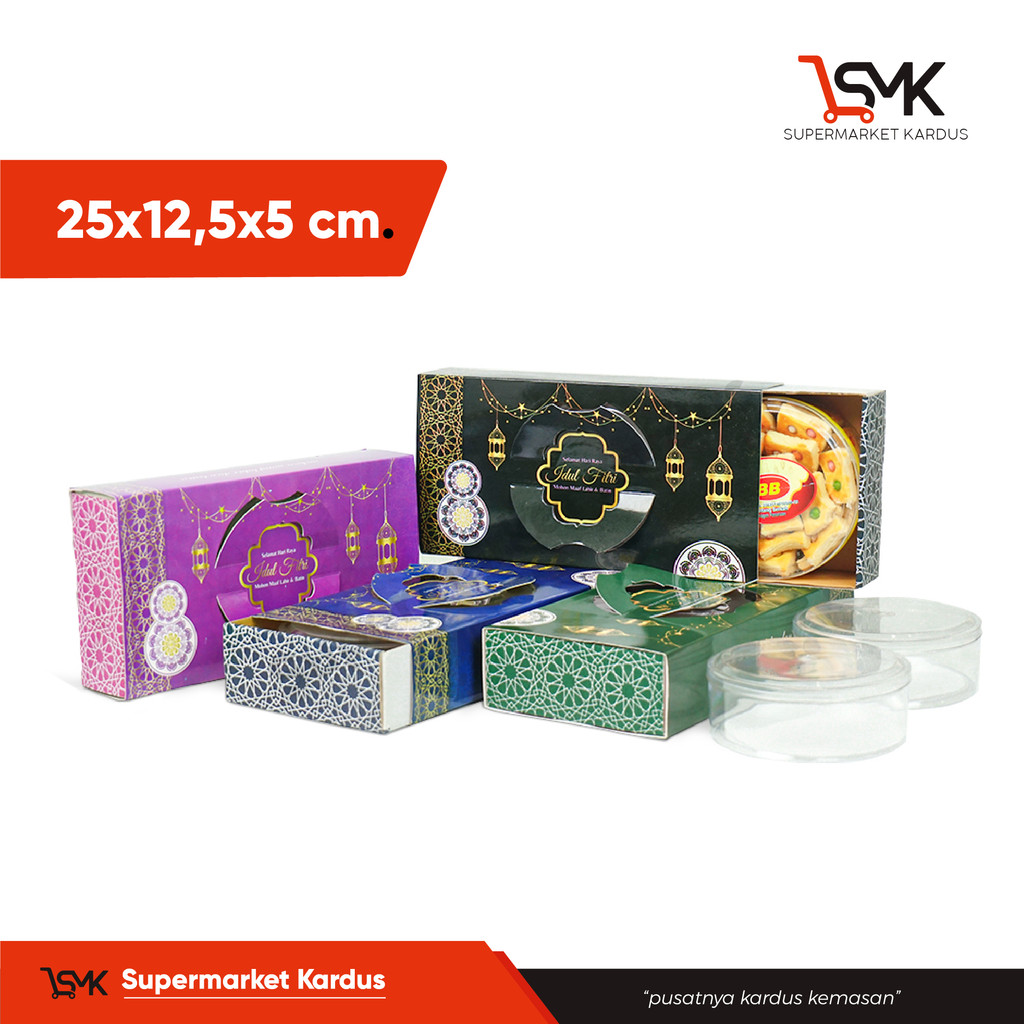 

Box 25x12x5 Toples Kuker 250 gr Bulat/Kotak 400 gr ("Premium" isi 2) kardus/kemasan/boxslide/Slide/Jinjing/gablebox/Kuker 250gr/Box/IdulFitri/EidMubarak/tinggi5