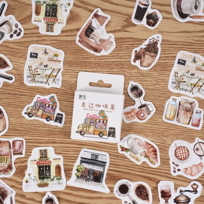 

Sticker Deco Sticker Journal Scrapbook Stiker Diary Coffee Truck