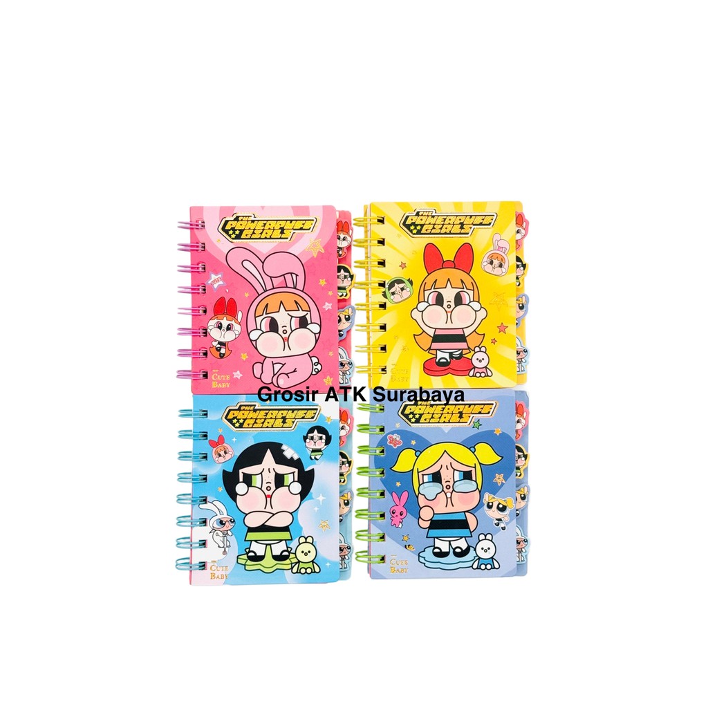 

( StaLand ) / ( DAPAT 1 PCS ) NOTEBOOK A7 SPIRAL POWERPUFF GIRLS X CRY BABY A7-205-1 / Buku Agenda Diary Notes Spiral A7 POWERPUFF GIRLS X CRY BABY A7-205-1