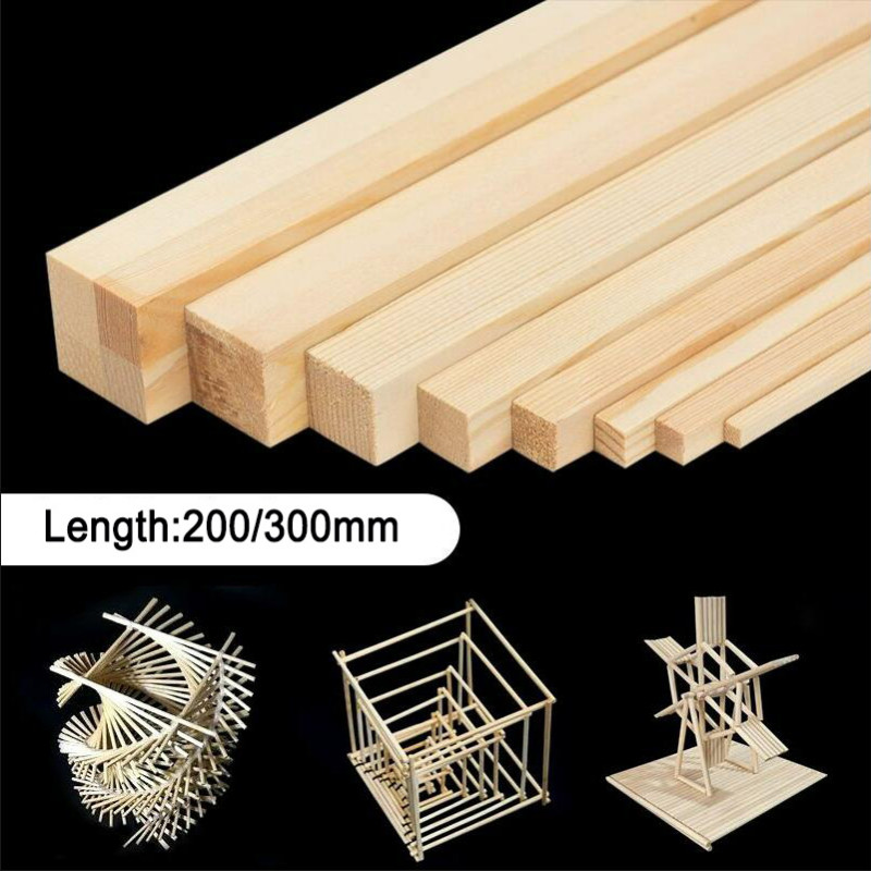 

20-50PCS Basha Wooden Strips Balsa DIY Handmade Building Model Material Handmade Craft Furniture Lantern Making Decorations