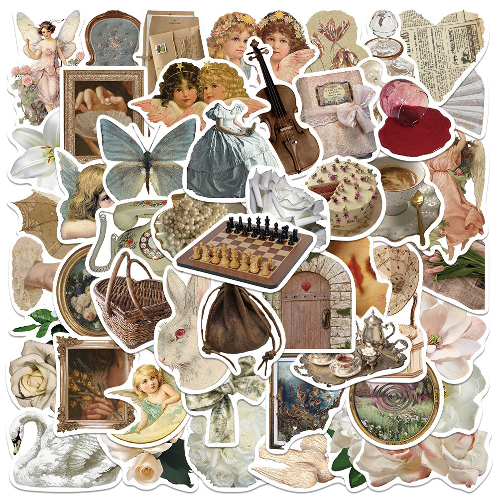 

10/30/50pcs Vintage Cartoon Stickers Graffiti Ins Style Decals DIY Skateboard Scrapbook Laptop Suitcase Guitar Toys Decoration