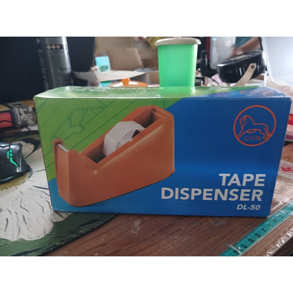 

tape dispenser selotip isolasi dual core bisa untuk 2 ukuran diameter 1 inch dan 3 inch lebar isolasi maksimal 24mm pisau tajam Murah