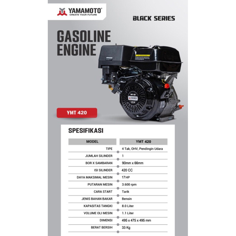 MESIN PENGGERAK SERBAGUNA YAMAMOTO GX420 17Hp