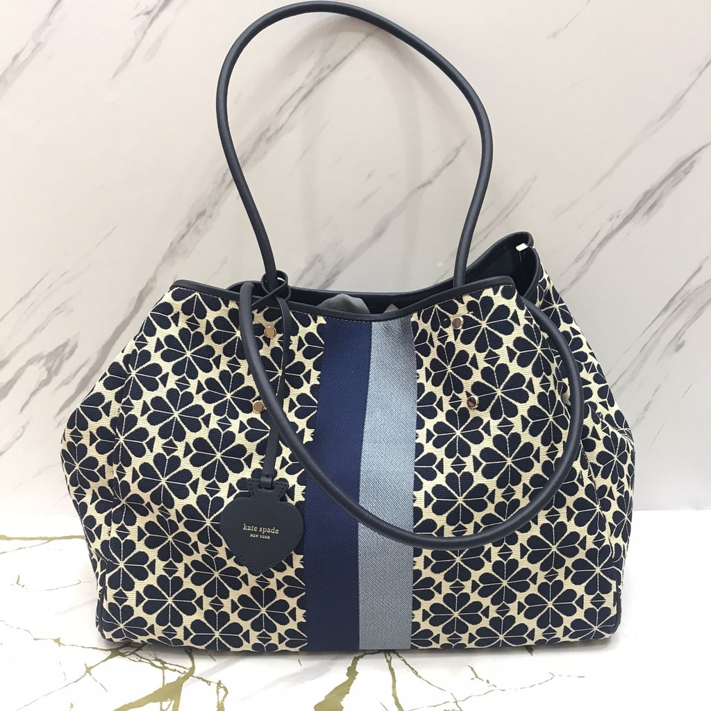 Kate Spade Everything Large Tote in Navy Jacquard