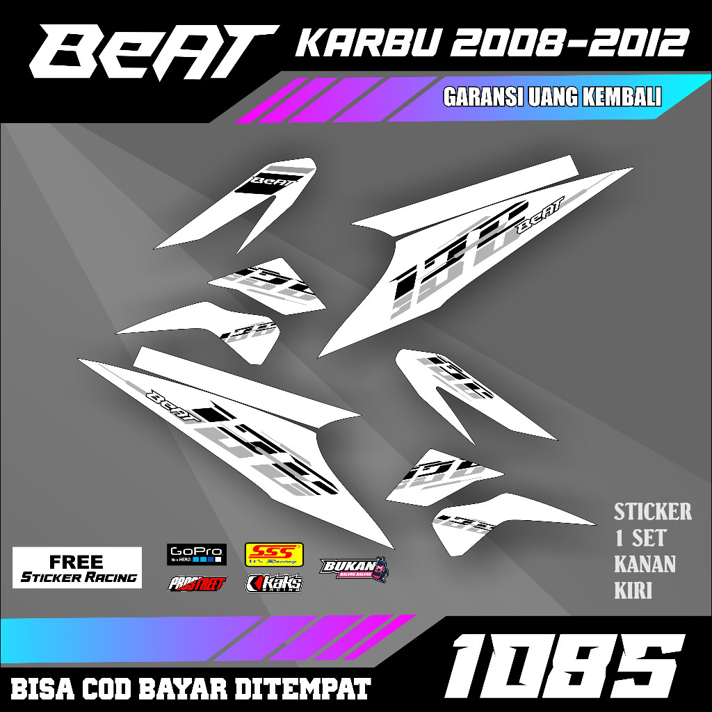 Striping Beat Karbu Motif Vietnam Style Setriping Stiker Sticker Setiker Motor Semi Full Body Honda 