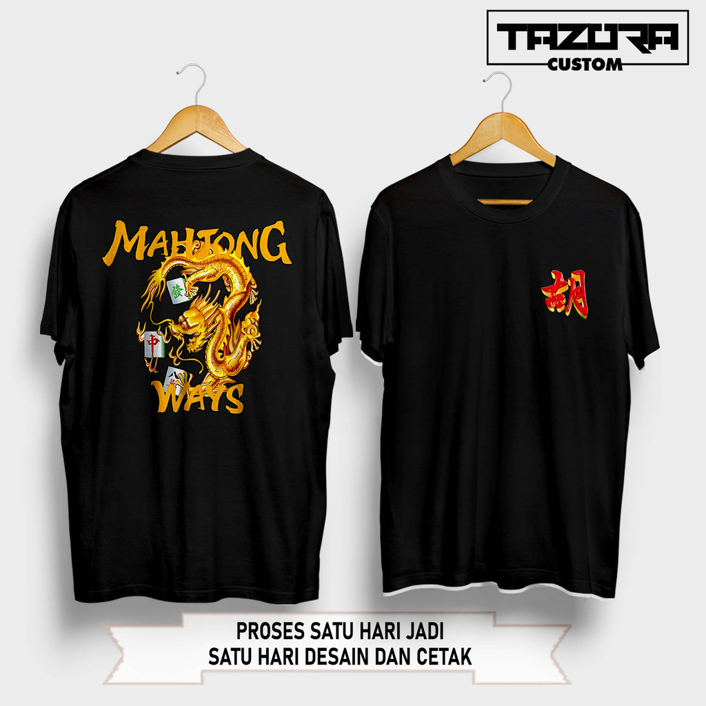 Kaos Mahzong Ways Baju slot Distro Terbaru Murah Keren Game Online Slot Mahjong Ways Tshirt kekinian