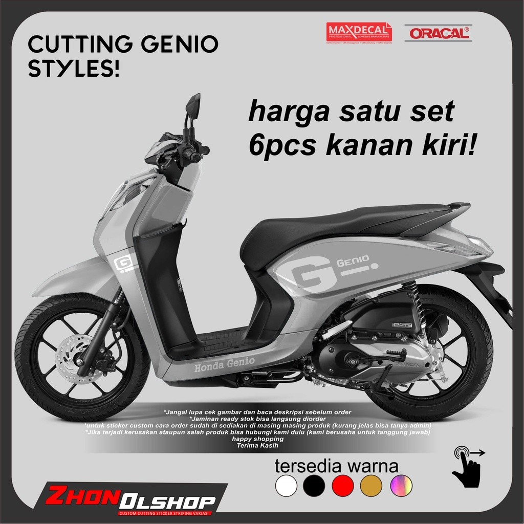 CUTTING STRIPING GENIO G-STYLES STRIPING VARIASI GENIO LIS BODY GENIO STIKER VARIASI GENIO CUTTING S