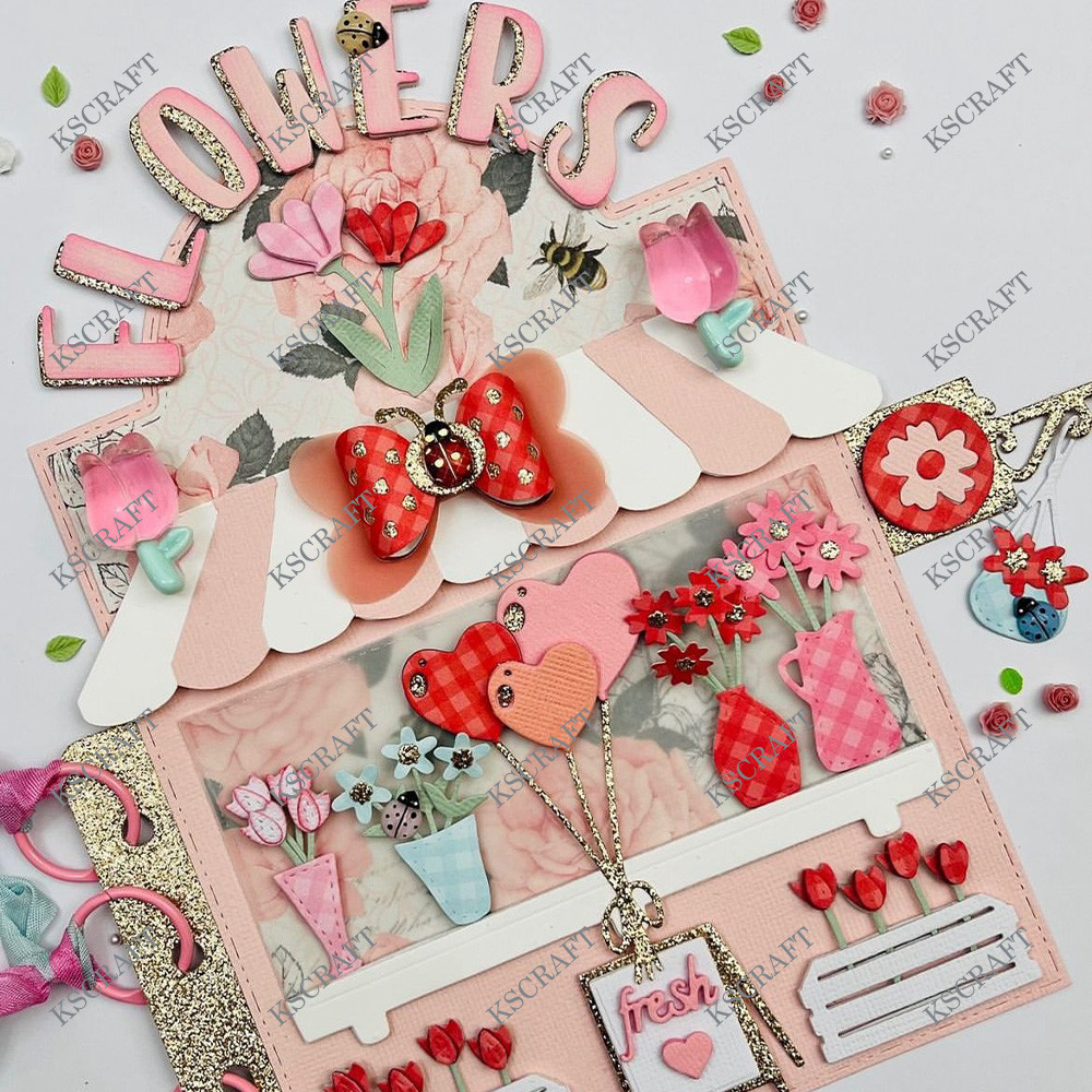 

Flower Parlor Add On Cutting Dies Stencils for DIY Scrapbooking Decorative Embossing DIY Paper Cards