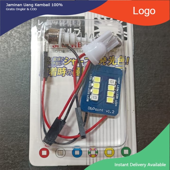 Lampu led plafon dua warna biru dan putih universal Tasya_Variasi_Mobil