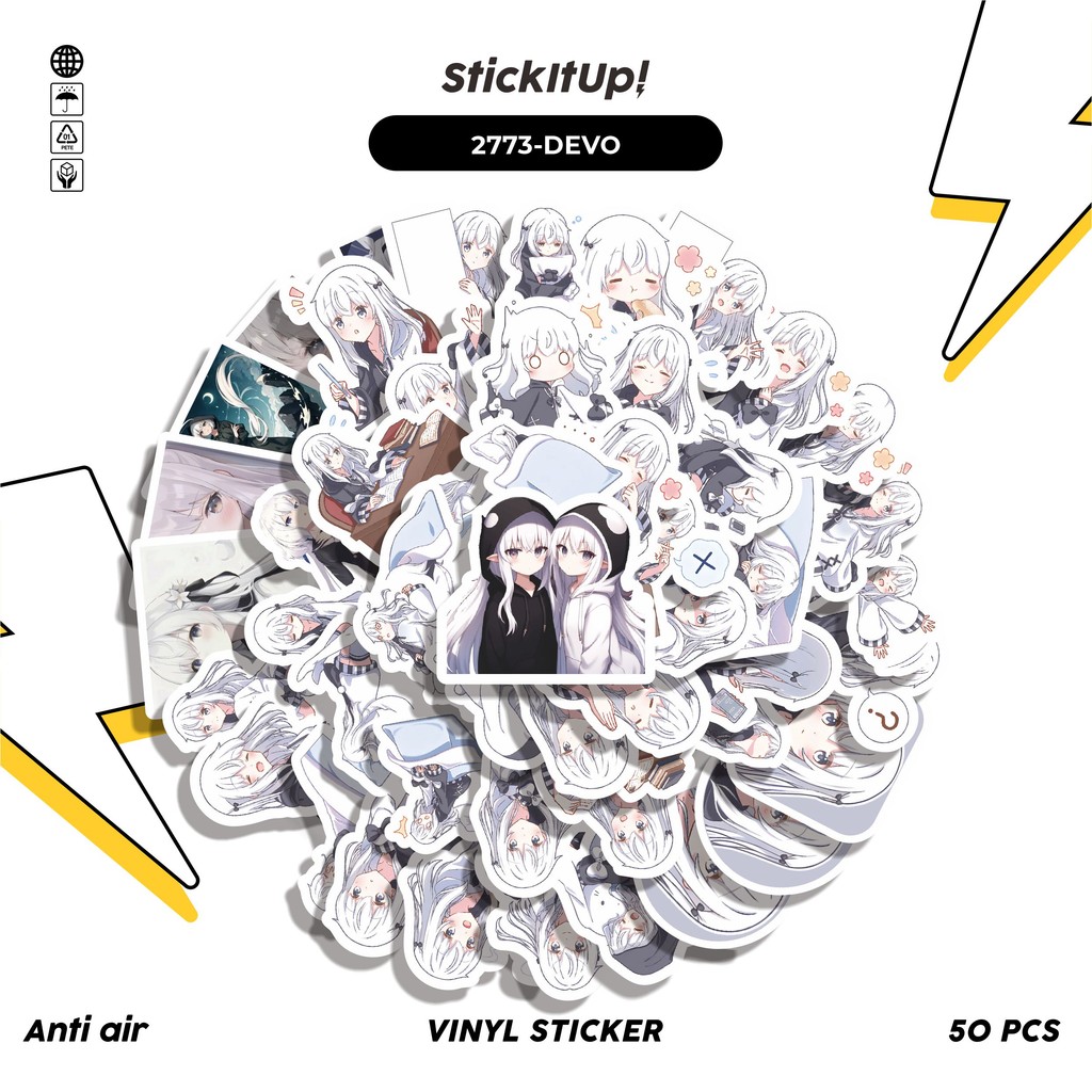 

COD 50 Pcs Stiker FUNNY CHARACTER ANIME GIRL DEVON CHAN STICKER PACK 40 Lucu Anti Air Untuk Dekorasi Notebook Sepeda Skateboard Handphone DIY