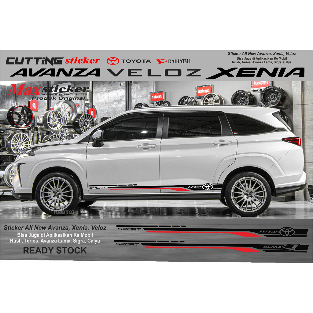 Sticker Samping toyota all new Avanza veloz Xenia 2022 2023 STICKER BODY SAMPING AVANZA XENIA VELOZ