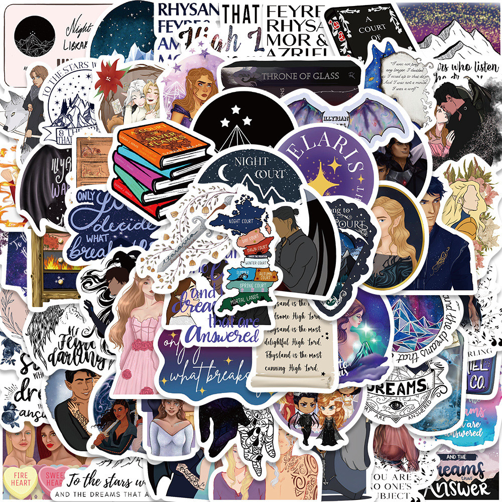 

60PCS New Popular Cartoon Acotar Sticker Pack Skateboard Guitar Decoration DIY Laptop Waterproof Graffiti Decal