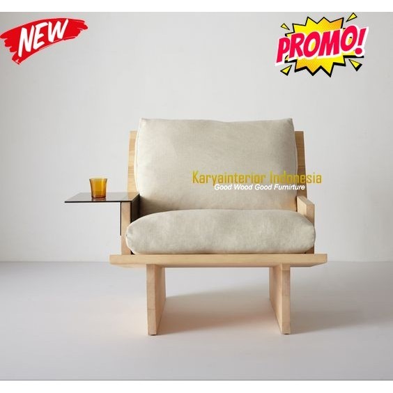 arm chair single sofa  kaca  kursi sofa single mewah