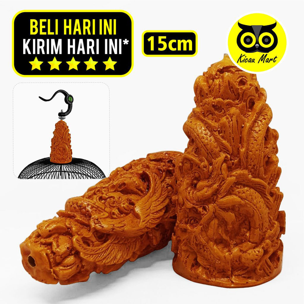 KICAU MART Pion Sangkar Kandang Burung Klasik Ukir Gold Naga Aksesoris Gantungan Sangkar Burung Love