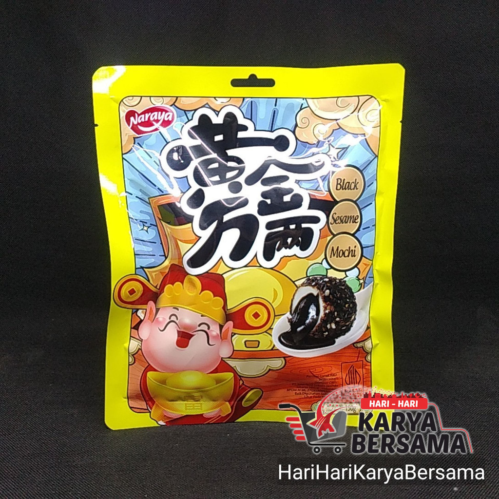 

MAKANAN RINGAN NARAYA BLACK SESAME MOCHI CANDY BAG 150GR