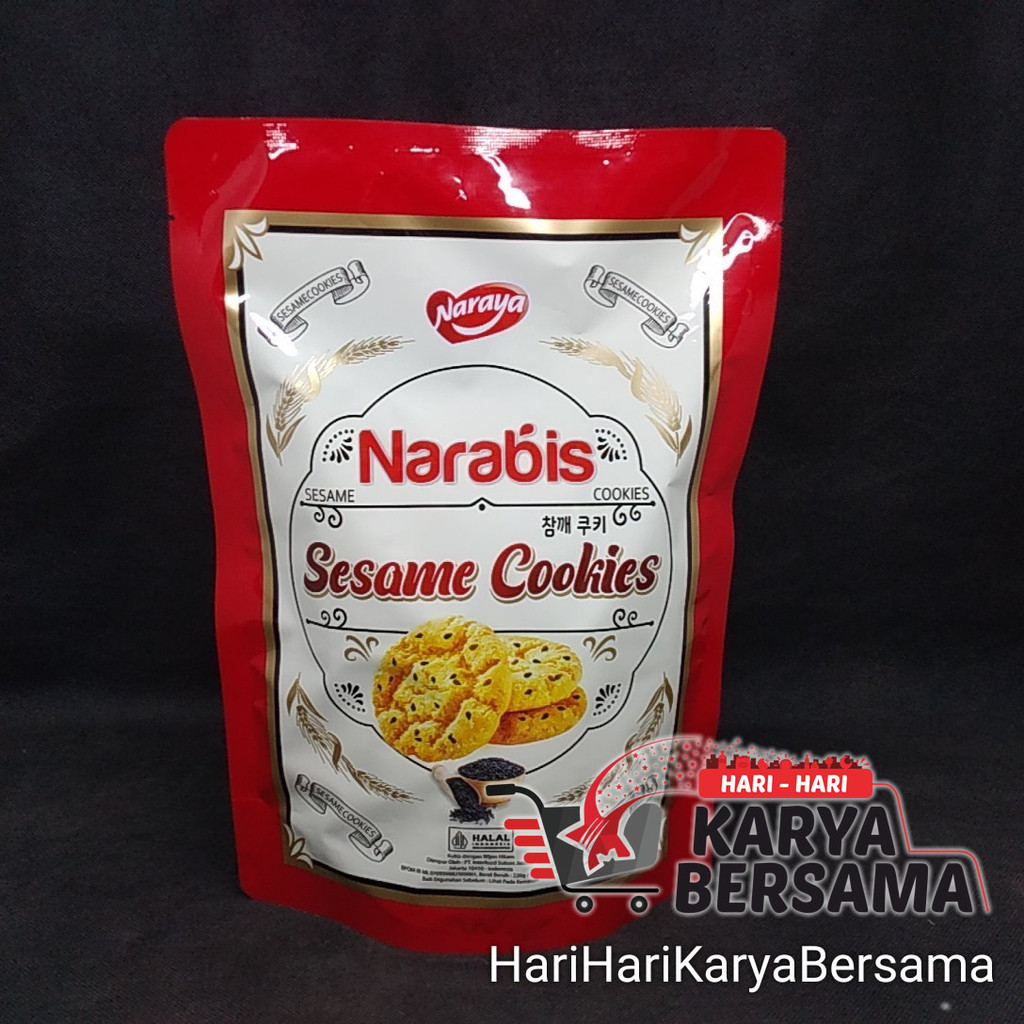 

MAKANAN RINGAN BISKUIT NARAYA KUKIS NARABIS SESAME COOKIES 220GR