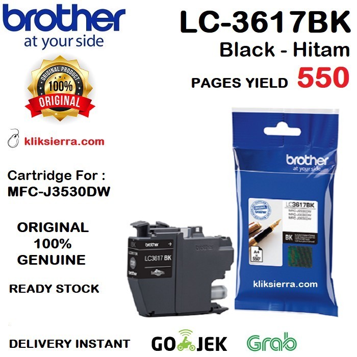 BROTHER Tinta LC-3617BK LC3617BK LC3617 BK ORI Black CARTRIDGE REFILL