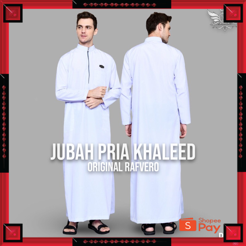 [PREMIUM ORIGINAL] Gamis Pria Terbaru-Jubah Pria-Gamis Pria Khaleed - Gamis Putih Polos-Gamis Laki l