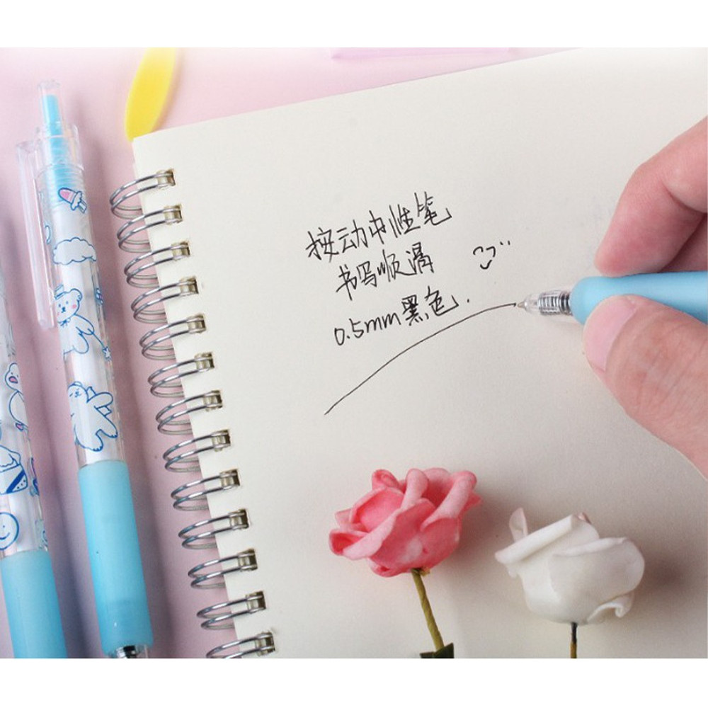 

Pulpen Set Karakter Lucu TS H643 Pulpen Mekanik isi 6pcs Bolpoin Gel Keren