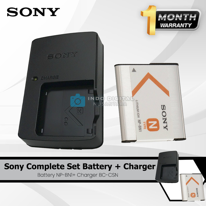 PAKET BATERAI SONY NP-BN1 + CHARGER BC-CSG Original by Mechatronik Indo