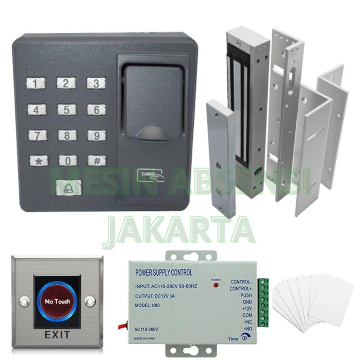 

LARIS -zkteco x6 paket akses door fingerprint paket access control acces door - adaptor+exit pl
