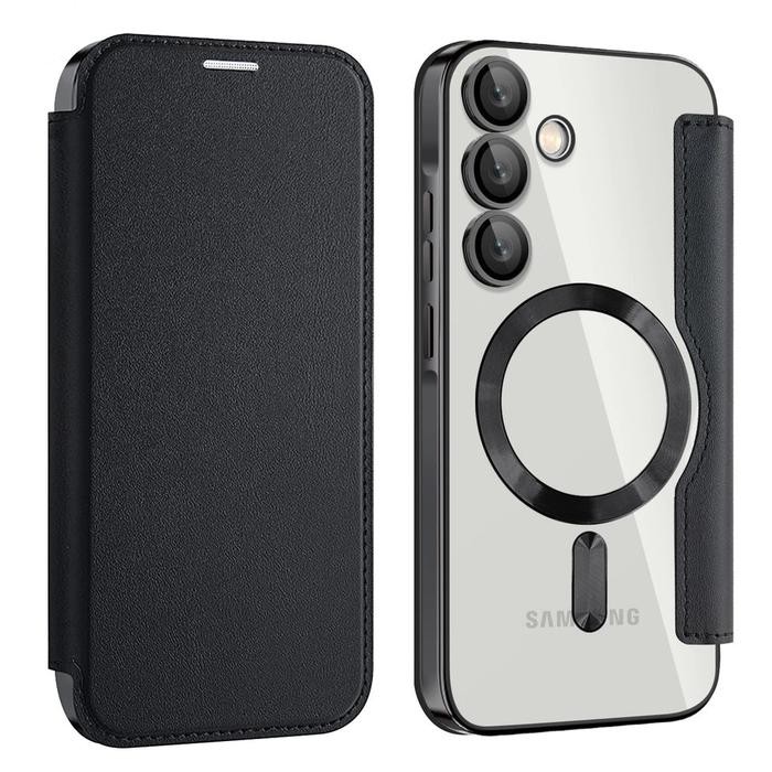 CASE FLIP COVER UNTUK SAMSUNG A35 A55  - CASING UNTUK SAMSUNG A SERIES - JEEVAN - BLACK, A35