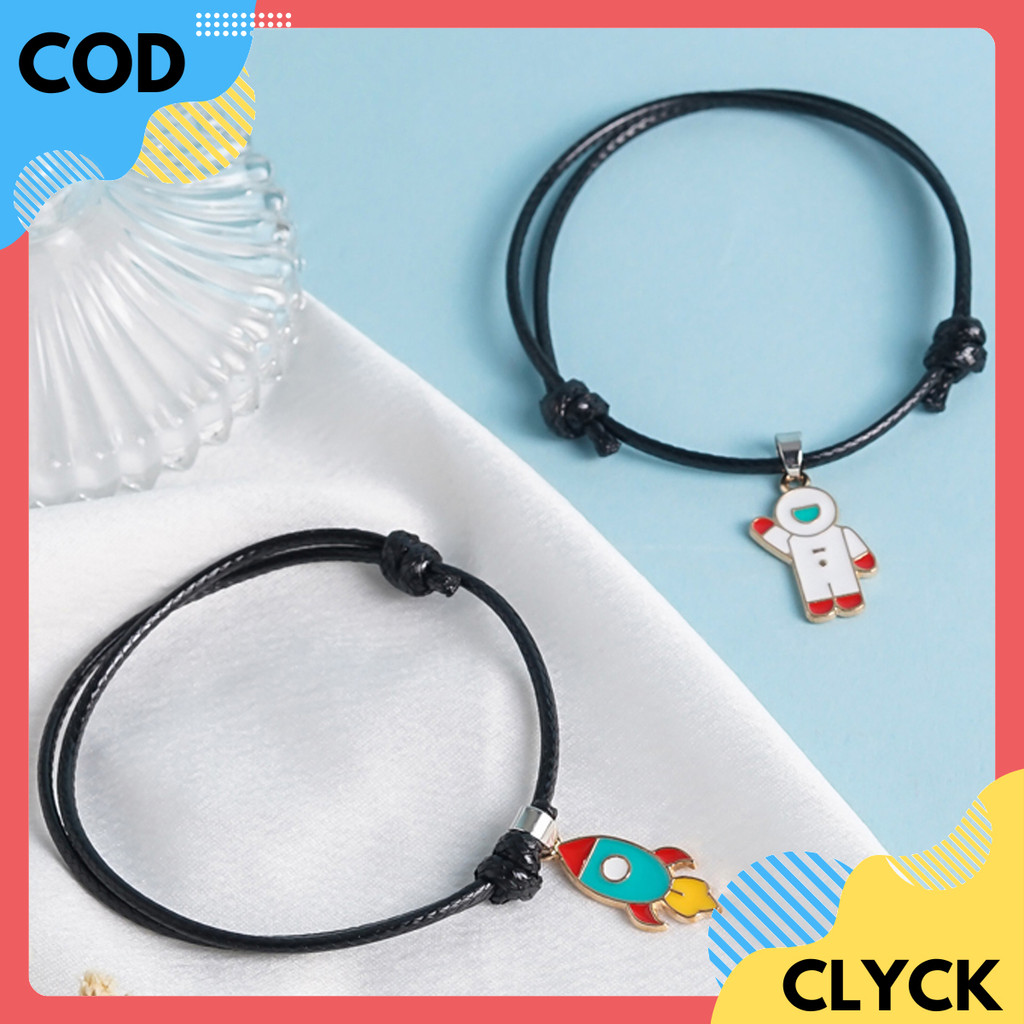 CLYCK Gelang Pasangan Astronot Roket Couple Bestie Persahabatan Pacar keren GLG23