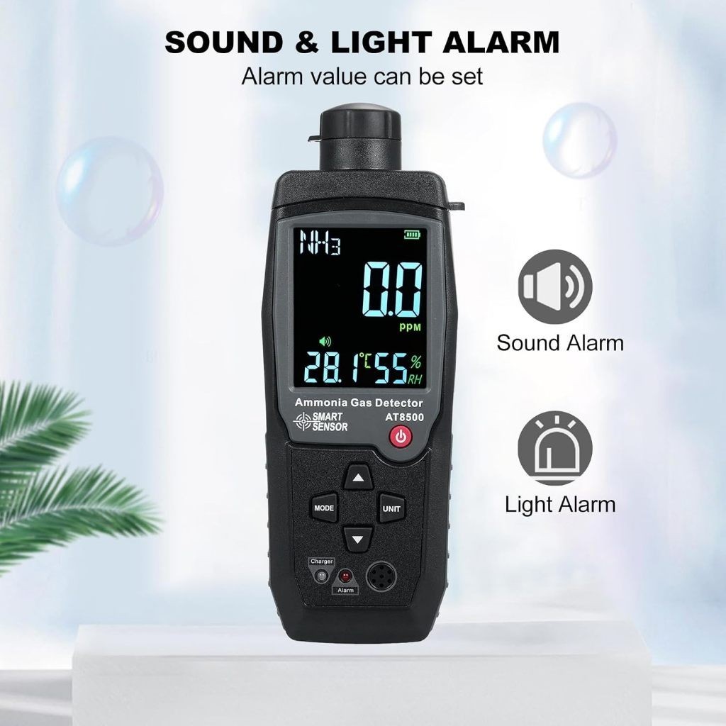 GAS DETECTOR  SMART SENSOR AT8500 Ammonia Gas Detector Digital NH³ Gas Tester 0-100 PPM Ammonia Gas 