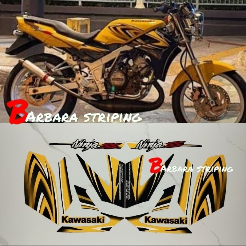 Striping sticker Ninja SS Kuning tahun 2012 (METALIK)