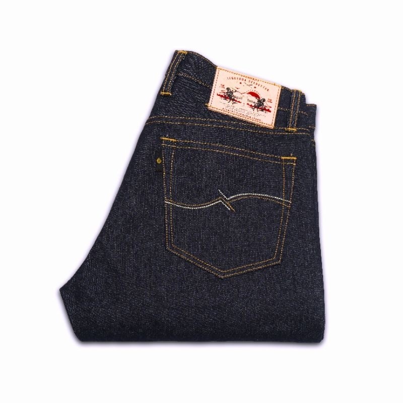 Izquerda - Vhagar V2 Series : 16oz Black Deep x Indigo Ultimate Quality Projectile Loomed Denim
