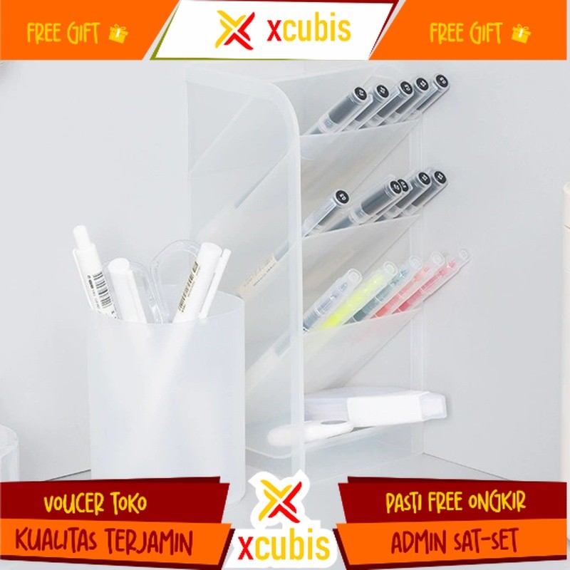 

Tempat Pensil Tempat Pensil Aesthetic Rak Pen Holder 4 Layer Grid Tempat Pulpen HRM329