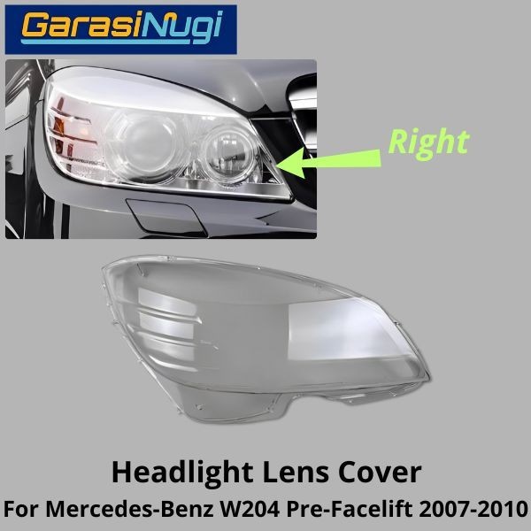 Mika Headlight Mercy W204 PreFL Lens Kaca Cover Lampu Depan C200  Right