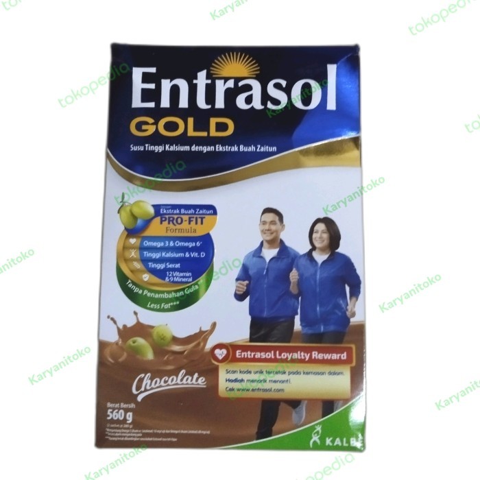 

[[Promo]]BEST SELLER Entrasol Gold Chocolate 600 Gram Susu Tinggi Kalsium Rasa Cokelat