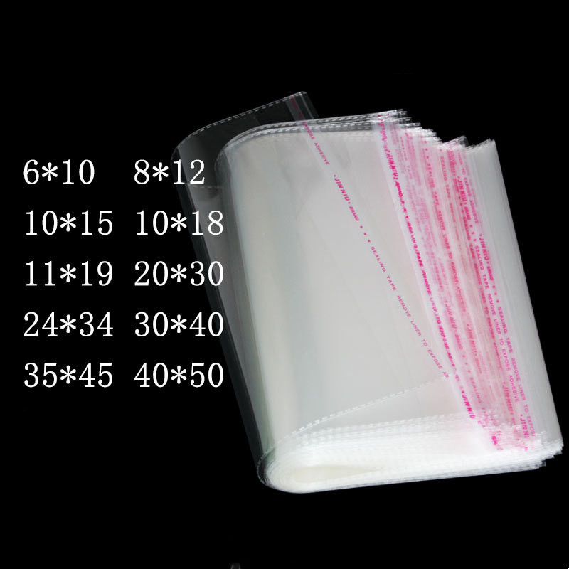

OPP Self Adhesive Transparent Plastic Bags, cellophane, jewelry, candy, cookies, Party, gift packaging bag