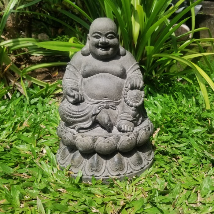 Patung Happy Buddha Teratai