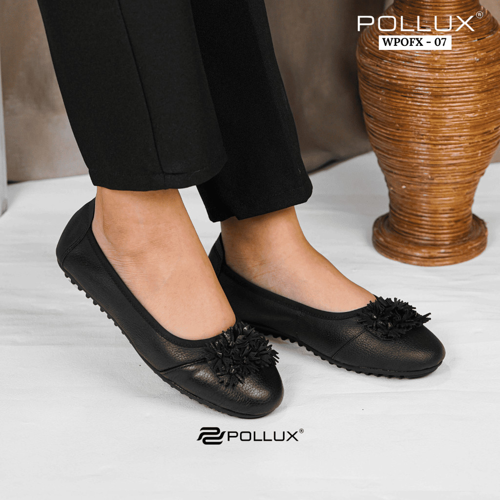 Pollux Monday WPOFX 07 - Sepatu Flat Shoes Wanita Bahan Kulit Asli | Sepatu Pantofel Wanita