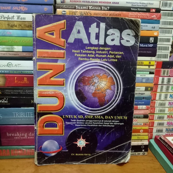 Buku   Atlas Dunia Untuk SD SMP SMA DAN UMUM Original Preloved