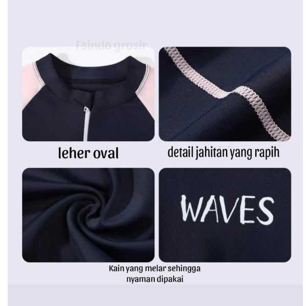 Baju Renang Cewe/cowo Lengan Panjang/Baju Renang Anak Diving Panjang/Baju Renang Jumpsuit Lengan