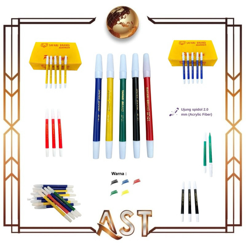 

AST Spidol Kecil Safari Brand Permanent Marker Permanen Tahan Air