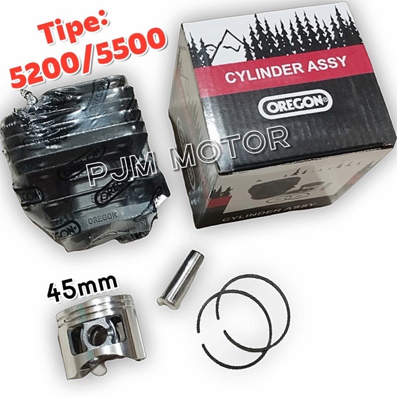 

OREGON cylinder block assy blok komplit mesin chain saw senso sinso sensor mini kecil 5500 5220 5520 55cc 52cc 5800 568 58cc amplas