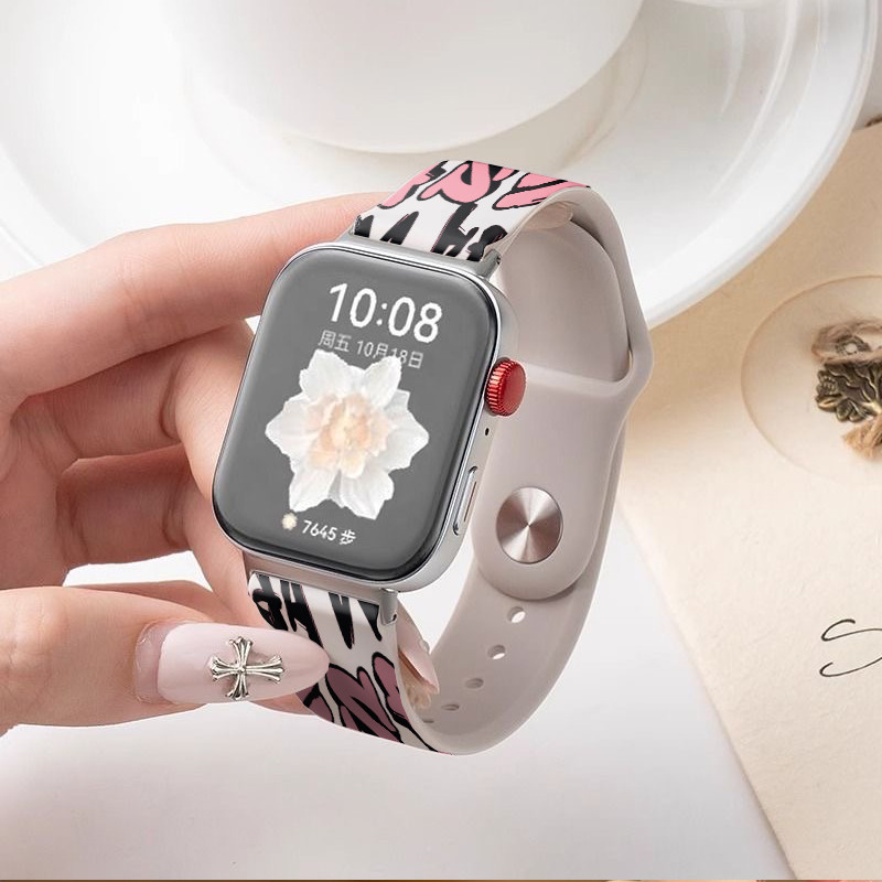 Tali jam tangan monogram yang indah untuk  Apple Watch 1 Series 2 Apple Watch Series 3 Apple Watch S