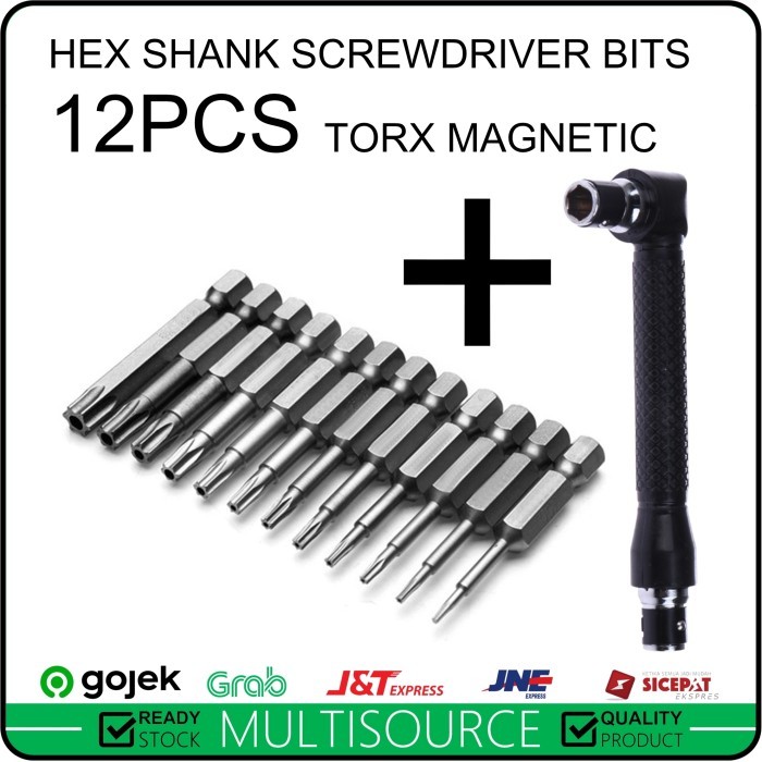 

12PCS Mata Obeng Bintang Set + Gagang | Magnetic Torx Screwdriver Bits