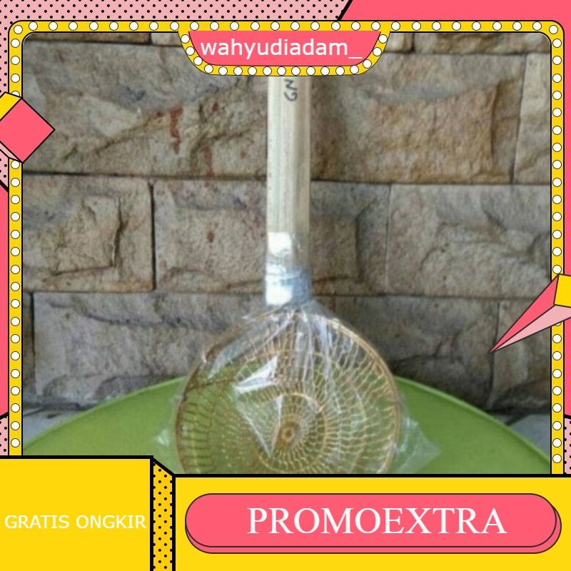 saringan mie ayam kuningan no 6 / serok mie ayam asli kuningan anti karat no 6 / saringan mie kocok 