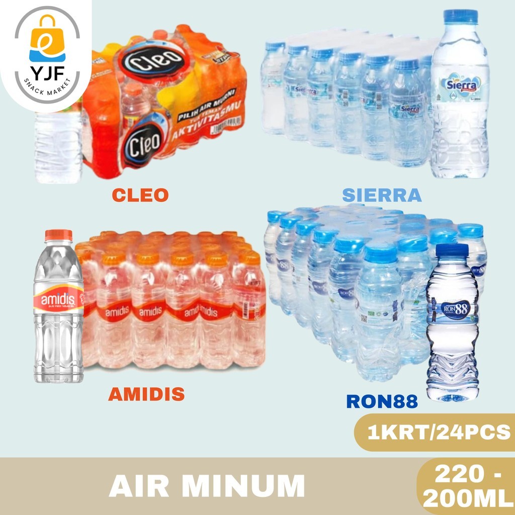 

Cleo Air Mineral / Air Minum Kemasan Botol Kecil 220ml 1 Krat [ 24 pcs]