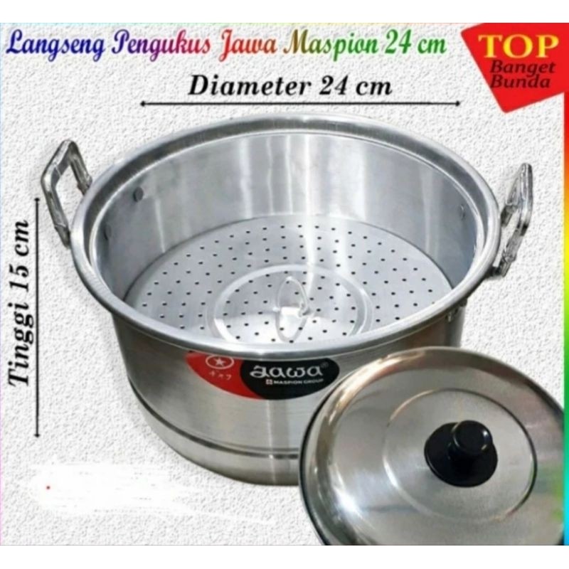 Panci dandang kukusan langseng jawa maspion 24cm