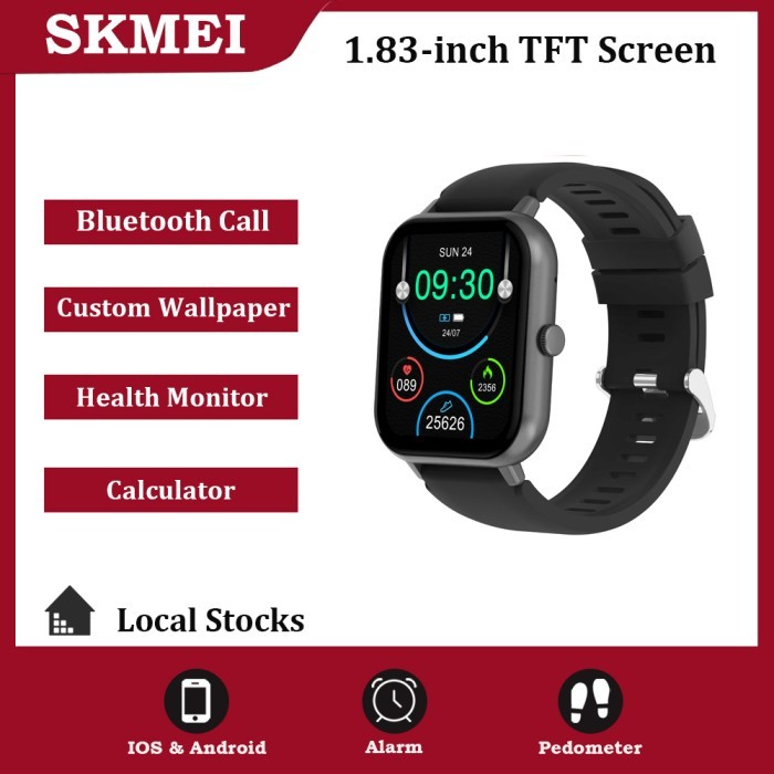 CW SKMEI B56 Smartwatch Jam Tangan Pintar - Smartwatch Pria & Wanita dengan Bluetooth Call, Layar HD