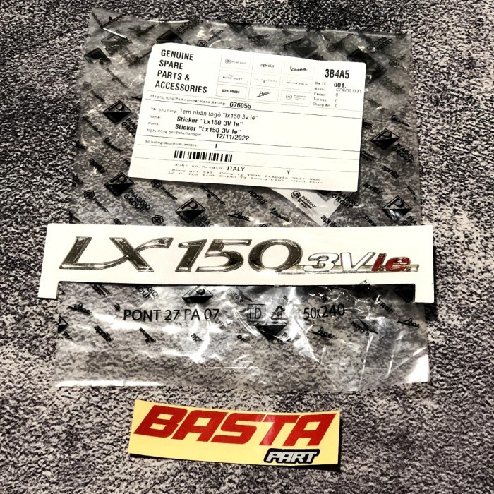 Stiker Emblem Vespa LX 150 3v ie Original