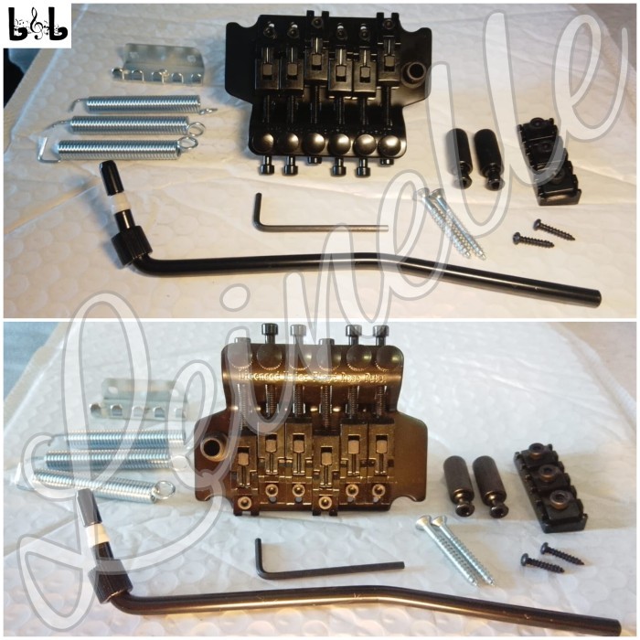 Gitar tremolo Up down set plus model Floyd Rose Licensed warna Hitam Black
