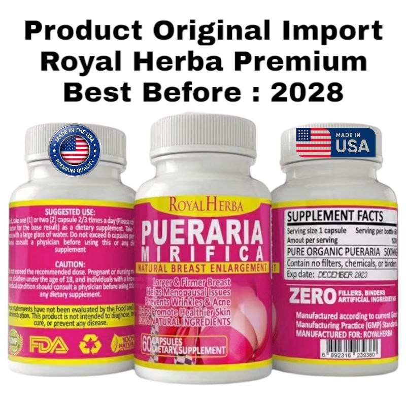 PURE PUERARIA MIRIFICA ROYAL HERBA ODD PEMBESAR PAYUDARA SEHAT ALAMI [ JAMIN ORIGINAL BIO ]