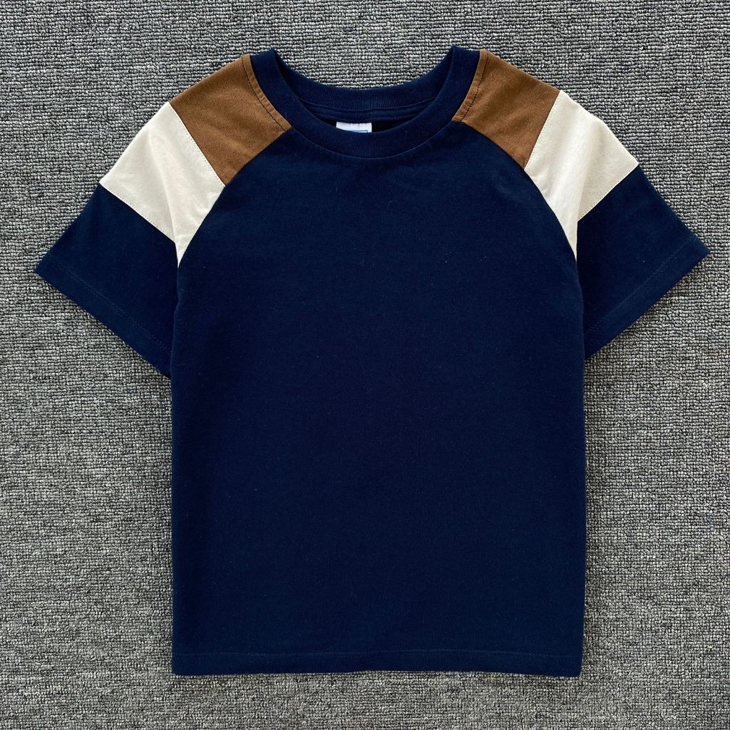 Kaos Raglan Anak Polos Kaos Anak Laki laki Raglan Tangan Pendek 2-10T Kaos Anak Cowo Lengan Pendek k